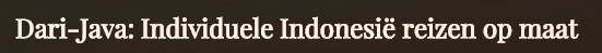 Dari-java - Rondreis Molukken Indonesië